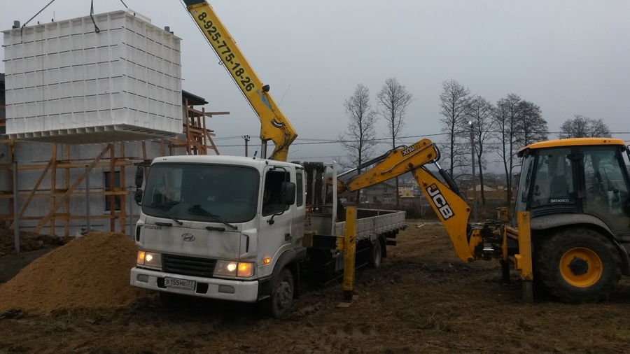 МОНТАЖ ГОТОВОГО ПЛАСТИКОВОГО ПОГРЕБА ПОД КЛЮЧ