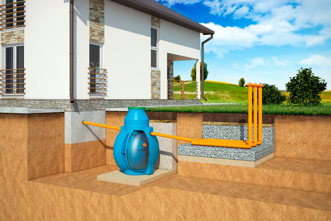  СХЕМЫ и РЕКОМЕНДАЦИИ по МОНТАЖУ СЕПТИКА и АВТОНОМНОЙ КАНАЛИЗАЦИИ для ДАЧИ и ДОМА в РАЗЛИЧНЫХ ГРУНТАХ - СХЕМА 6