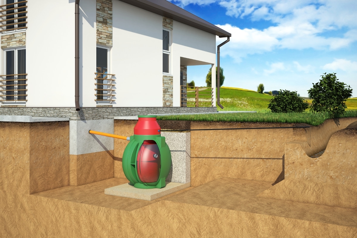  СХЕМЫ и РЕКОМЕНДАЦИИ по МОНТАЖУ СЕПТИКА и АВТОНОМНОЙ КАНАЛИЗАЦИИ для ДАЧИ и ДОМА в РАЗЛИЧНЫХ ГРУНТАХ - СХЕМА 2